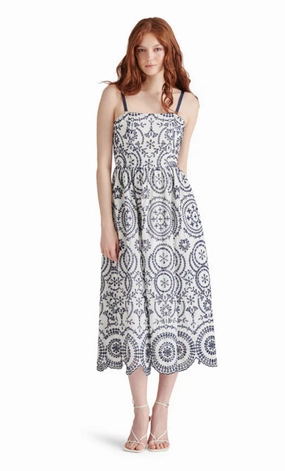 Night Appeal Fresh Texture Shirley Dress in Marine