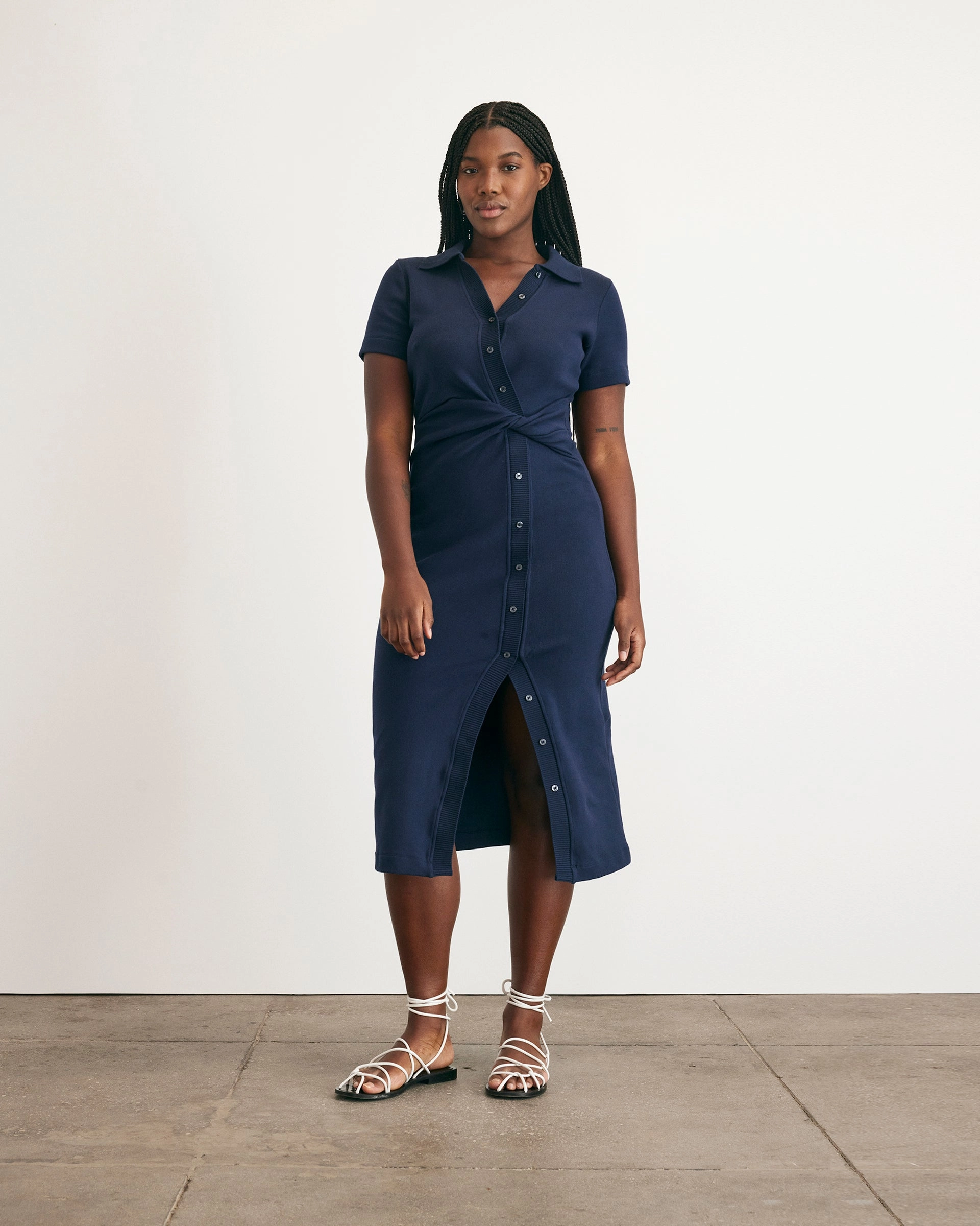 Short Sleeve Ellicot Dress Silky Mood