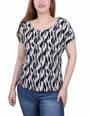 City Layer Ultra Soft Short Sleeve Extended Sleeve Tunic Top