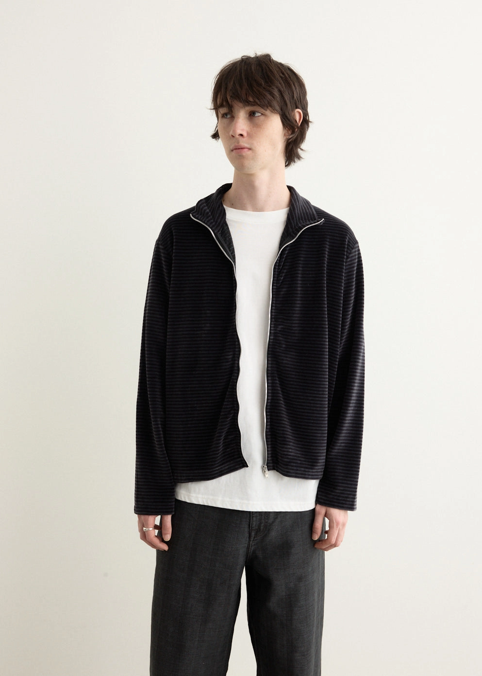 Shrunken Full Zip Polo Crisp Weather Fit SeamlessShoulderPanels