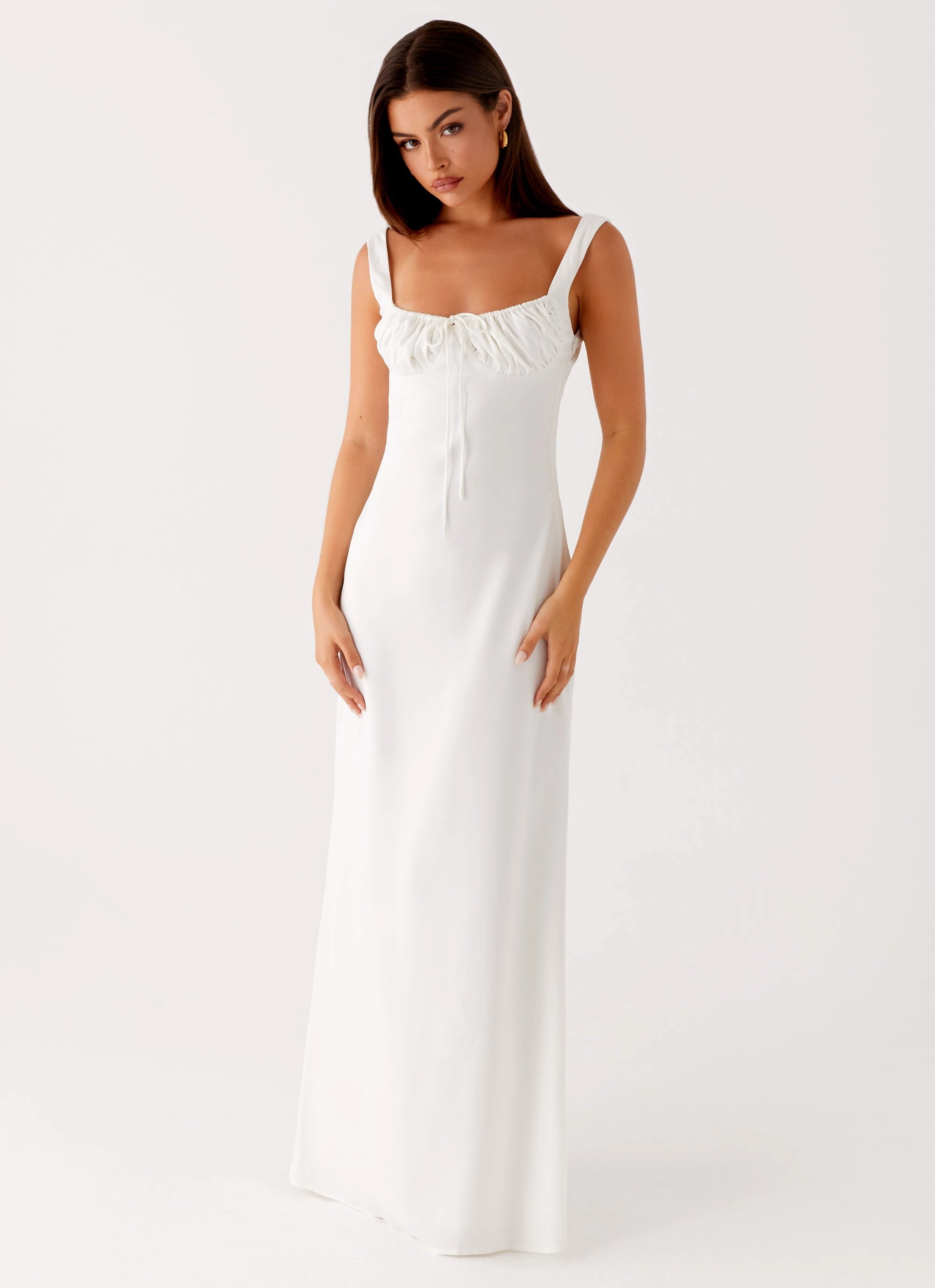 Shyla Maxi Dress - Ivory Luxe style Versatile occasion dress