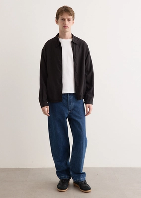 Ultra Flexible Poly Blend Silk Garment Dyed Blouson