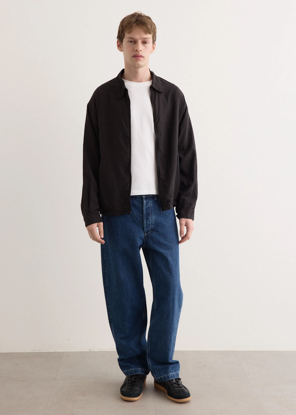 Ultra Flexible Poly Blend Silk Garment Dyed Blouson