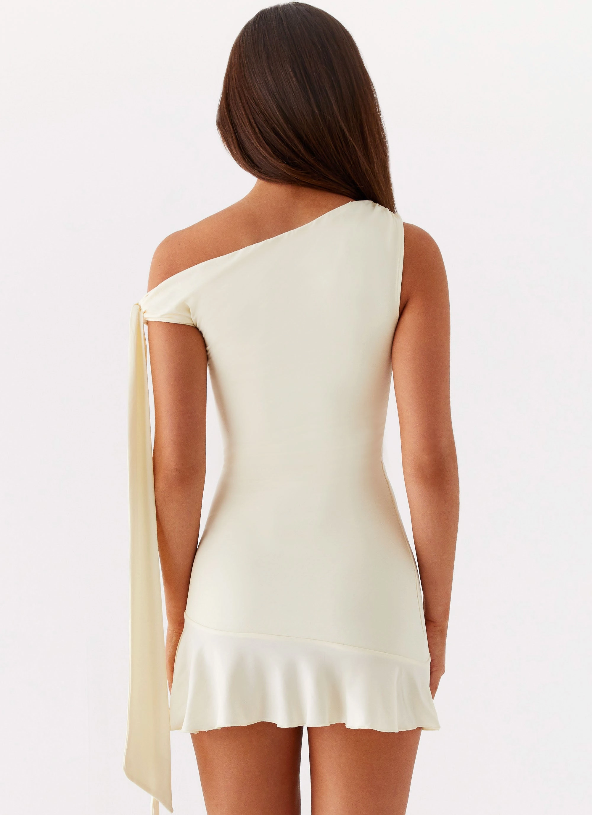 Palm House Mini Dress - Yellow Refined Feel Natural Texture