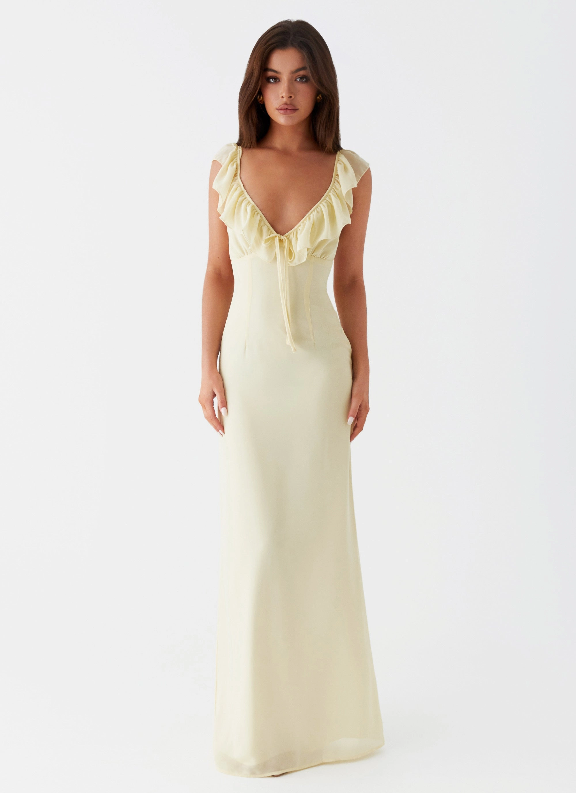 Perfect Layering Effortless Piece Silvie Maxi Dress - Yellow