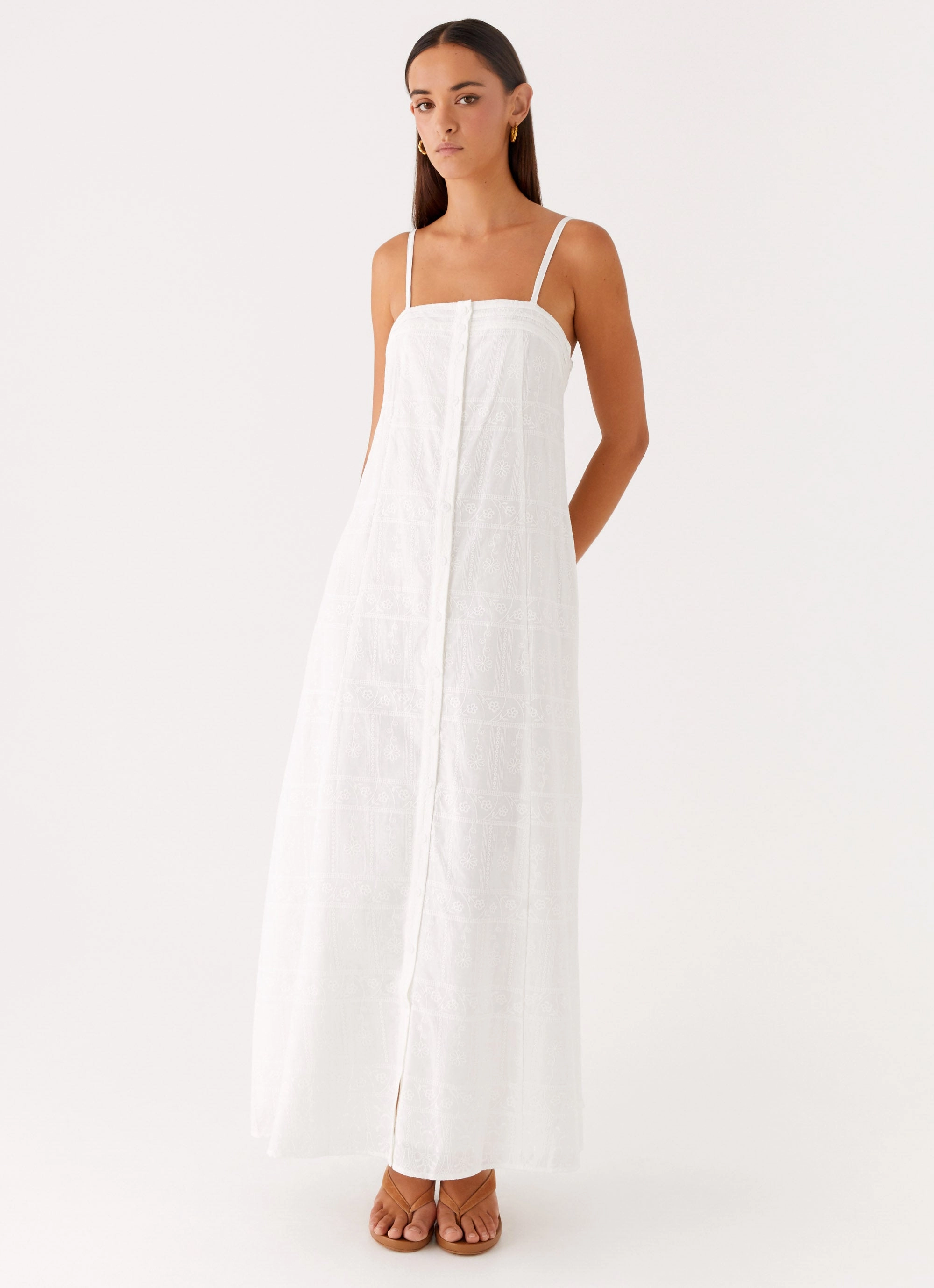 Cole Maxi Dress - White Comfy Wear Elegant Appearance