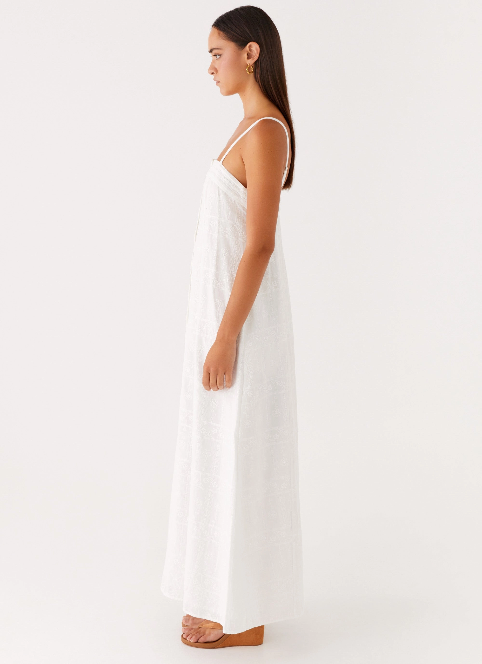 Gender Free Anytime Wear Cole Maxi Dress - White