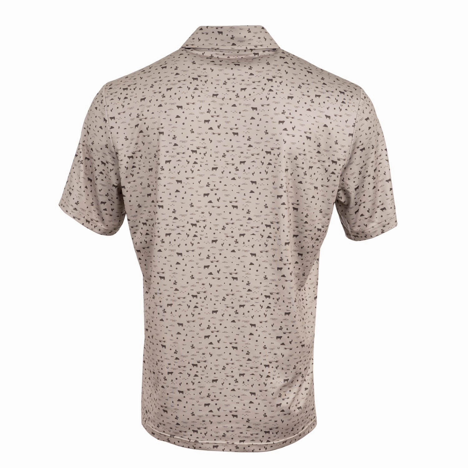 STS Ranchwear Mens Fairway Sand/Chocolate Poly/Spandex S/S Polo Shirt Urban Style