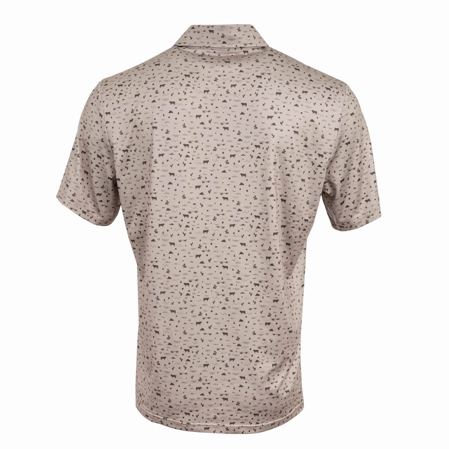 STS Ranchwear Mens Fairway Sand/Chocolate Poly/Spandex S/S Polo Shirt formal dinner