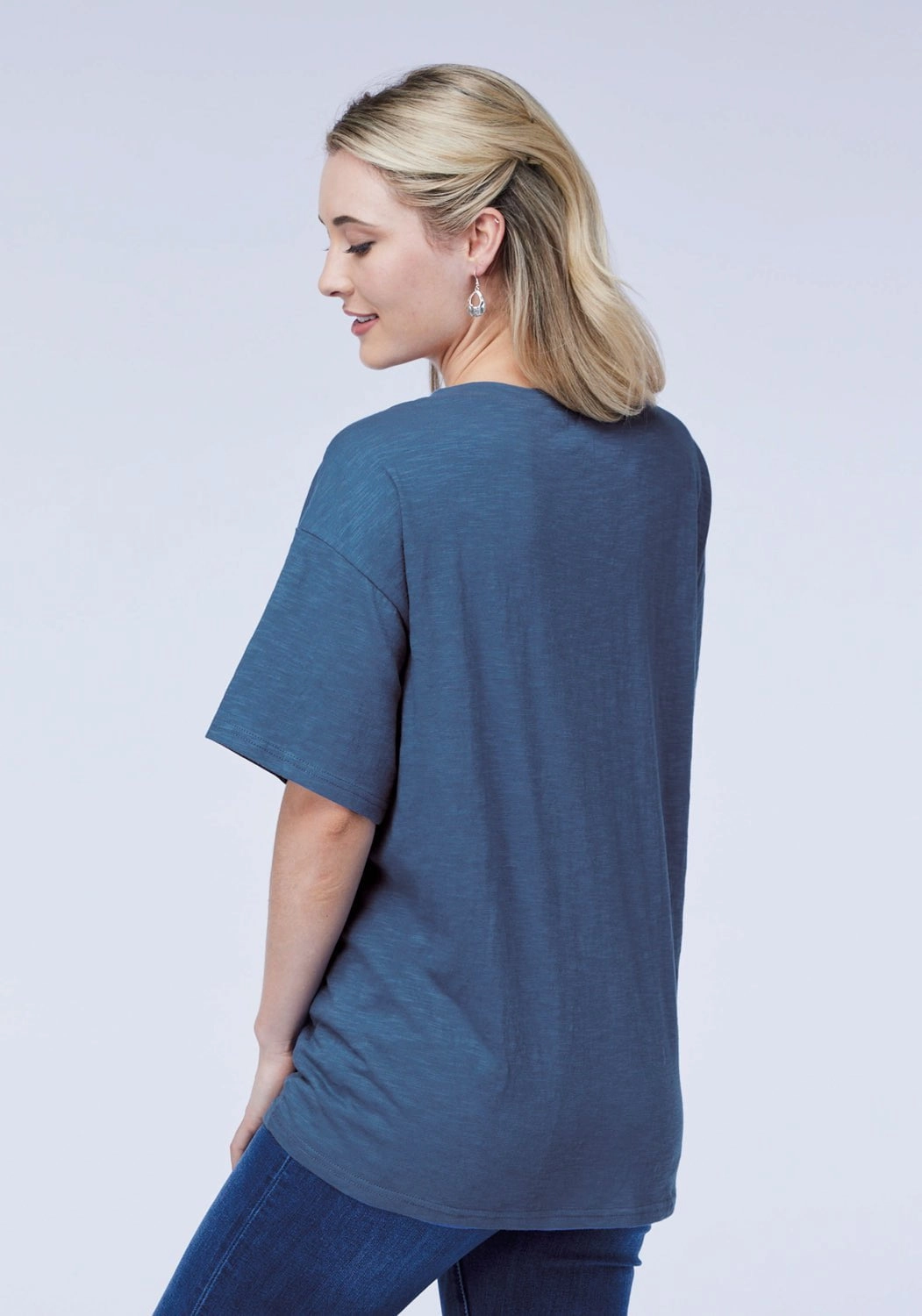 Roper Womens Boots and Hat Blue 100% Cotton S/S T-Shirt Winter Collection