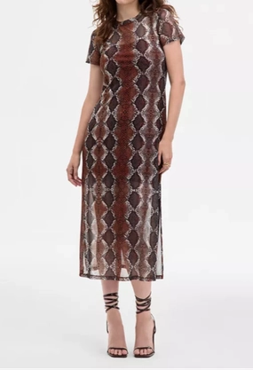 Nola Dress in Bronze Clean Edge