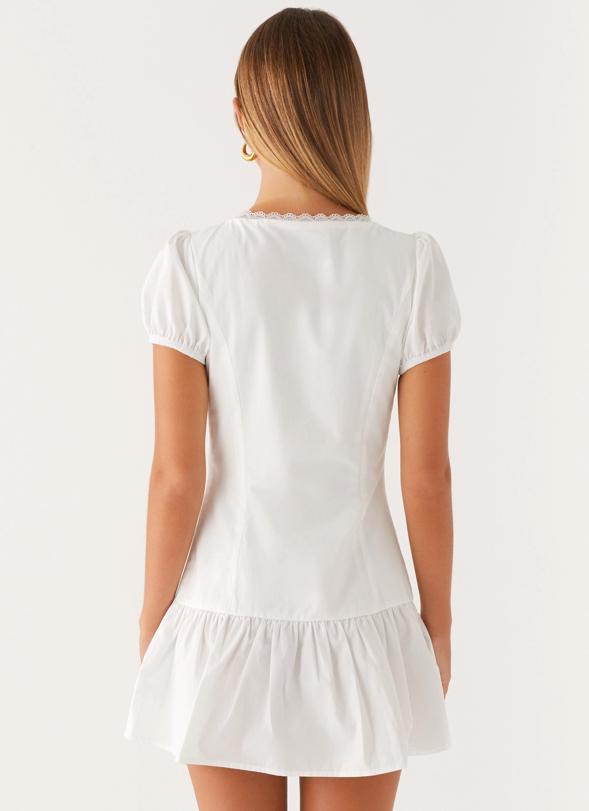 Simply Yours Mini Dress - White Festive Mood