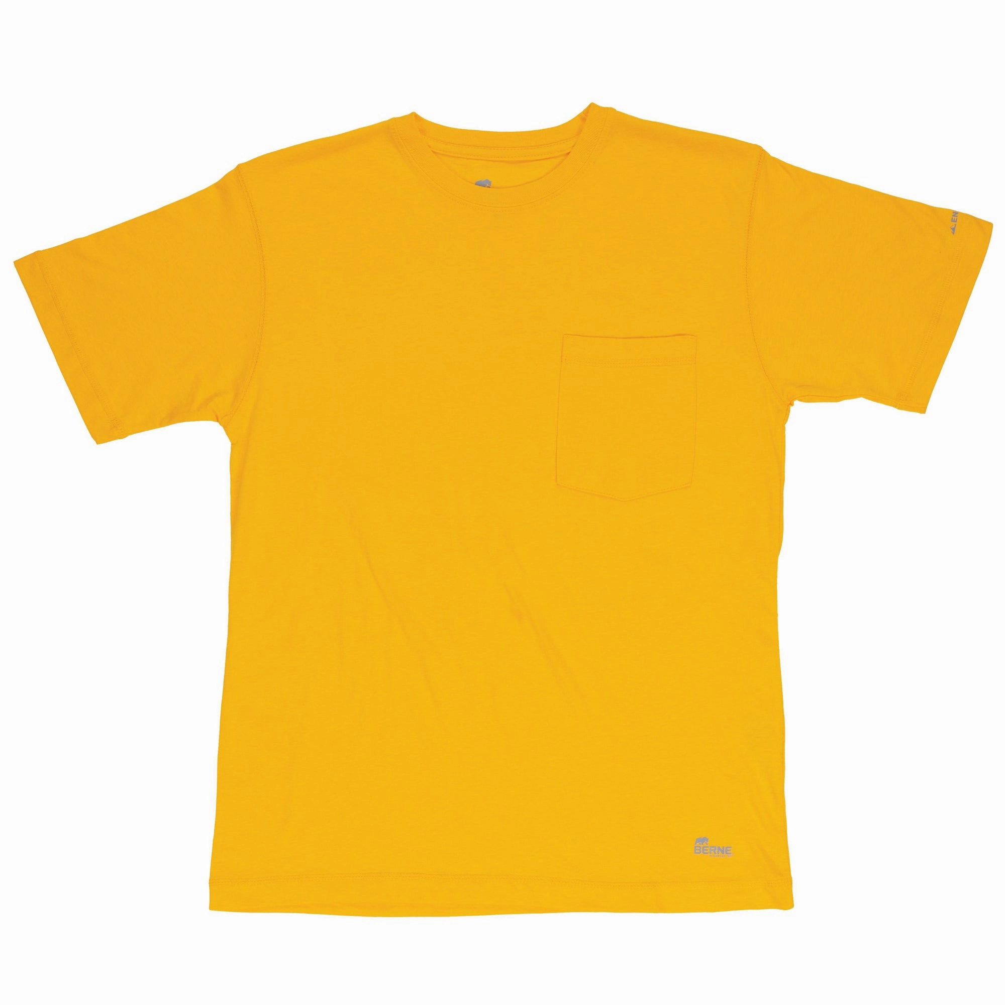 Berne Mens Gold Cotton Blend Light Performance Tee S/S Patterned Design Minimalist fashion