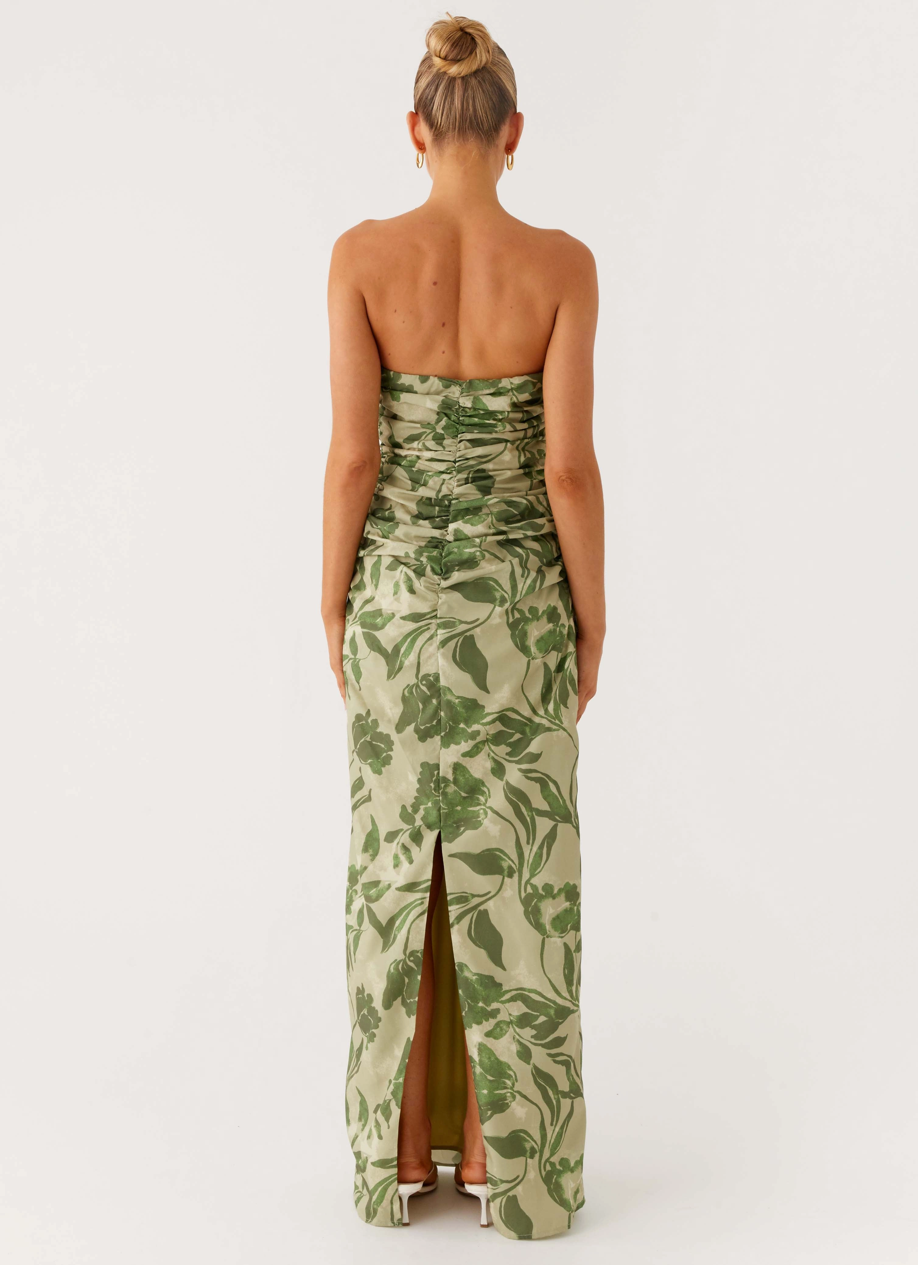 spring fashion Bold-Color Sirrah Maxi Dress - Jade Fern
