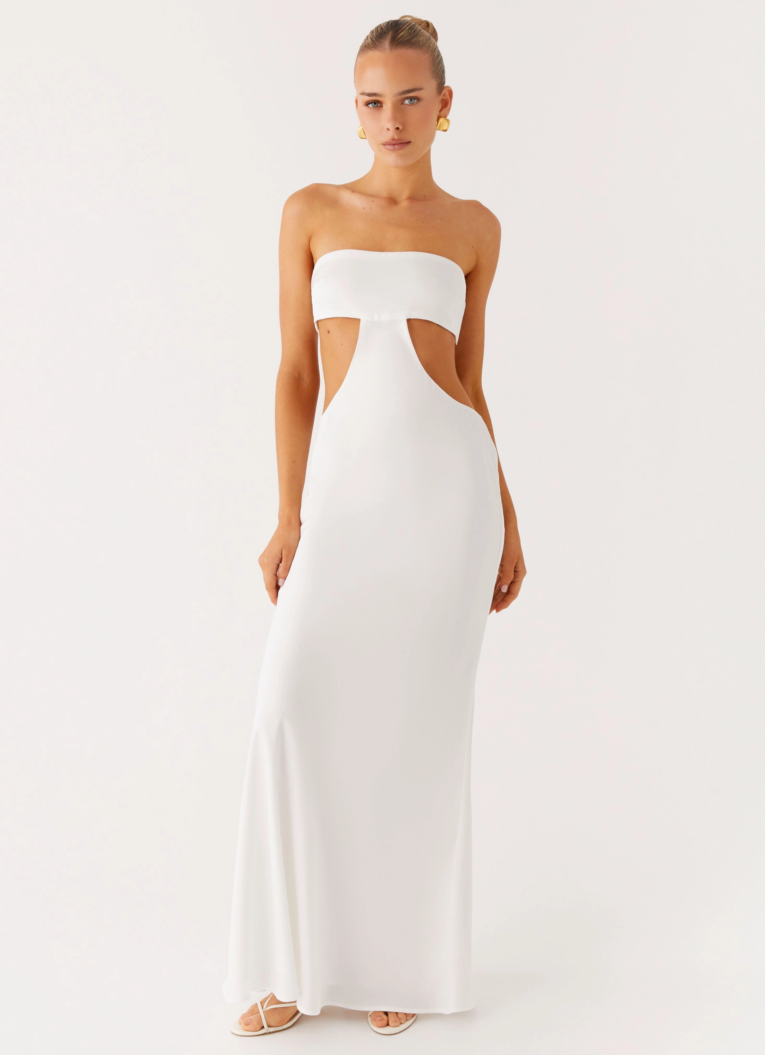 Kiss Me Cut Out Maxi - Ivory Subtle Mood City-Style