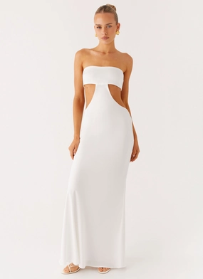 Kiss Me Cut Out Maxi - Ivory Subtle Mood City-Style