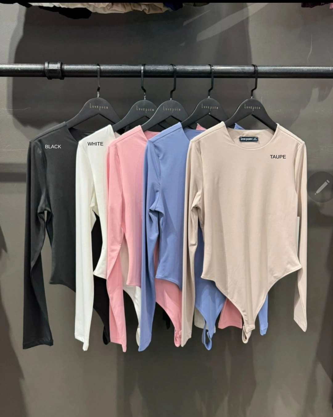 Layered Shoulder Design Bella Contour Double Layered L/S Bodysuit