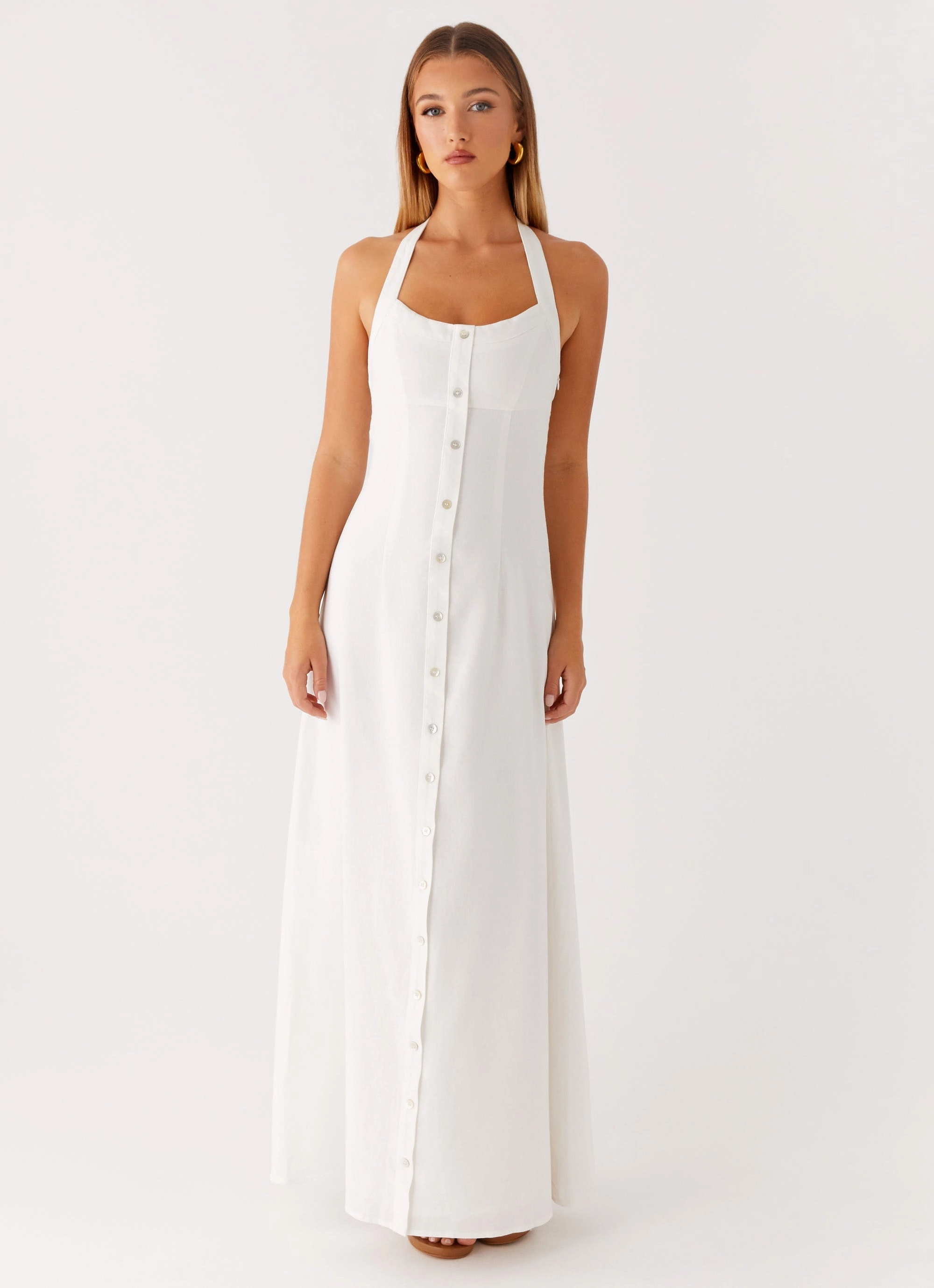 Minimal Form Jovanni Maxi Dress - White