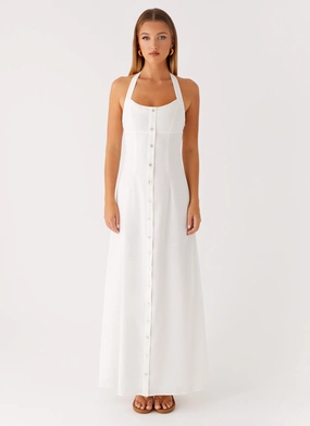 Jovanni Maxi Dress - White Classic Look Playful and flirty dress