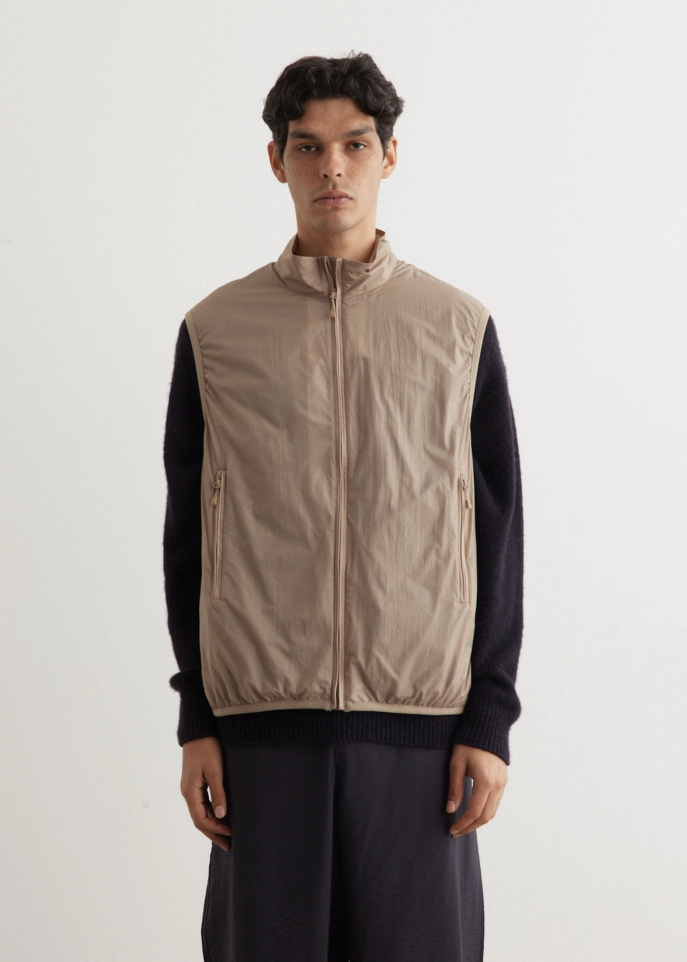 Secure Internal Pockets Cozy Street Style Tech Reversible Wind Shield Vest Jacket