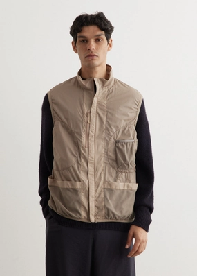 Minimalist Design Flexible Joint Articulation Tech Reversible Wind Shield Vest Jacket