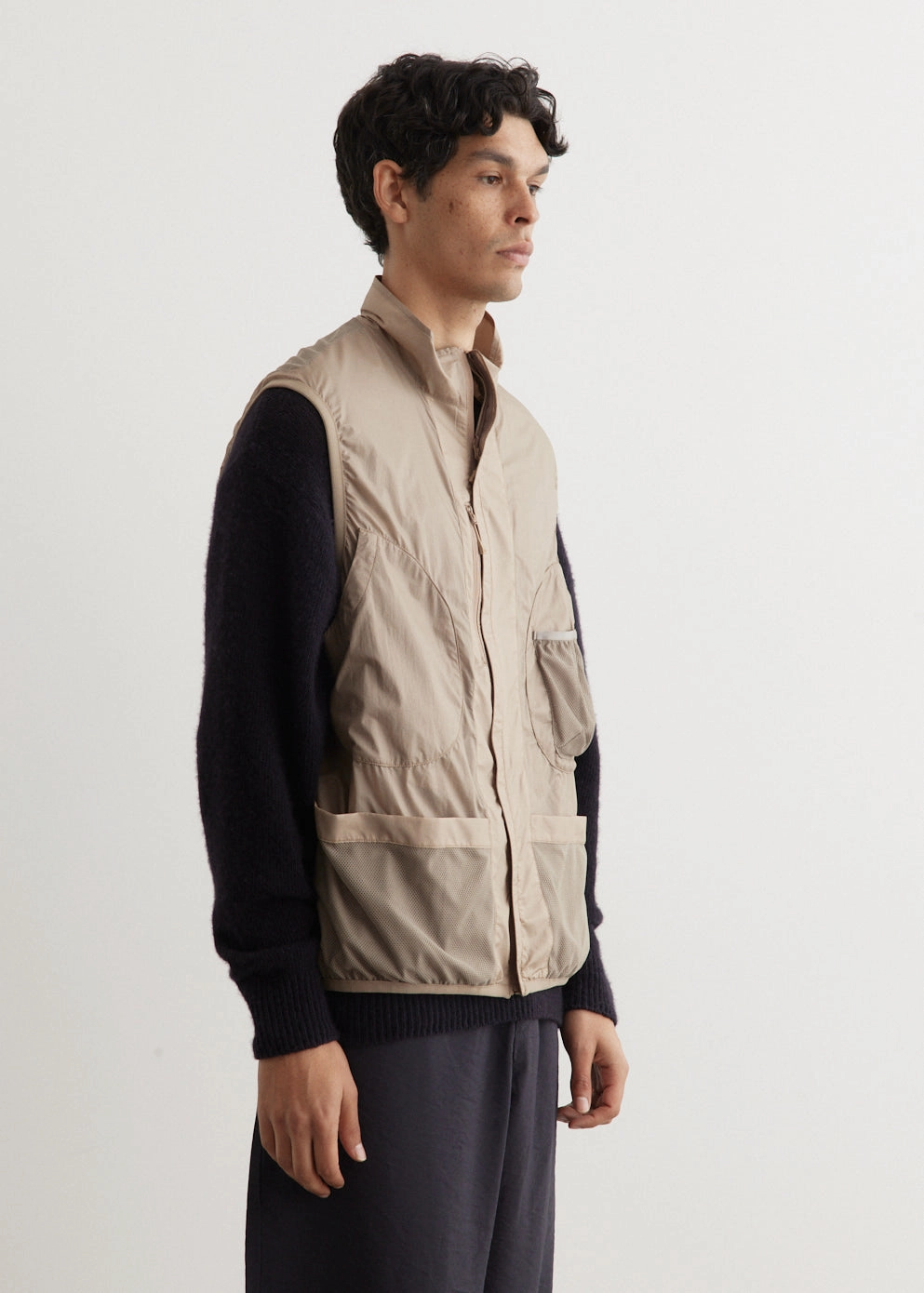 Tech Reversible Wind Shield Vest Jacket Easy Care Fabric