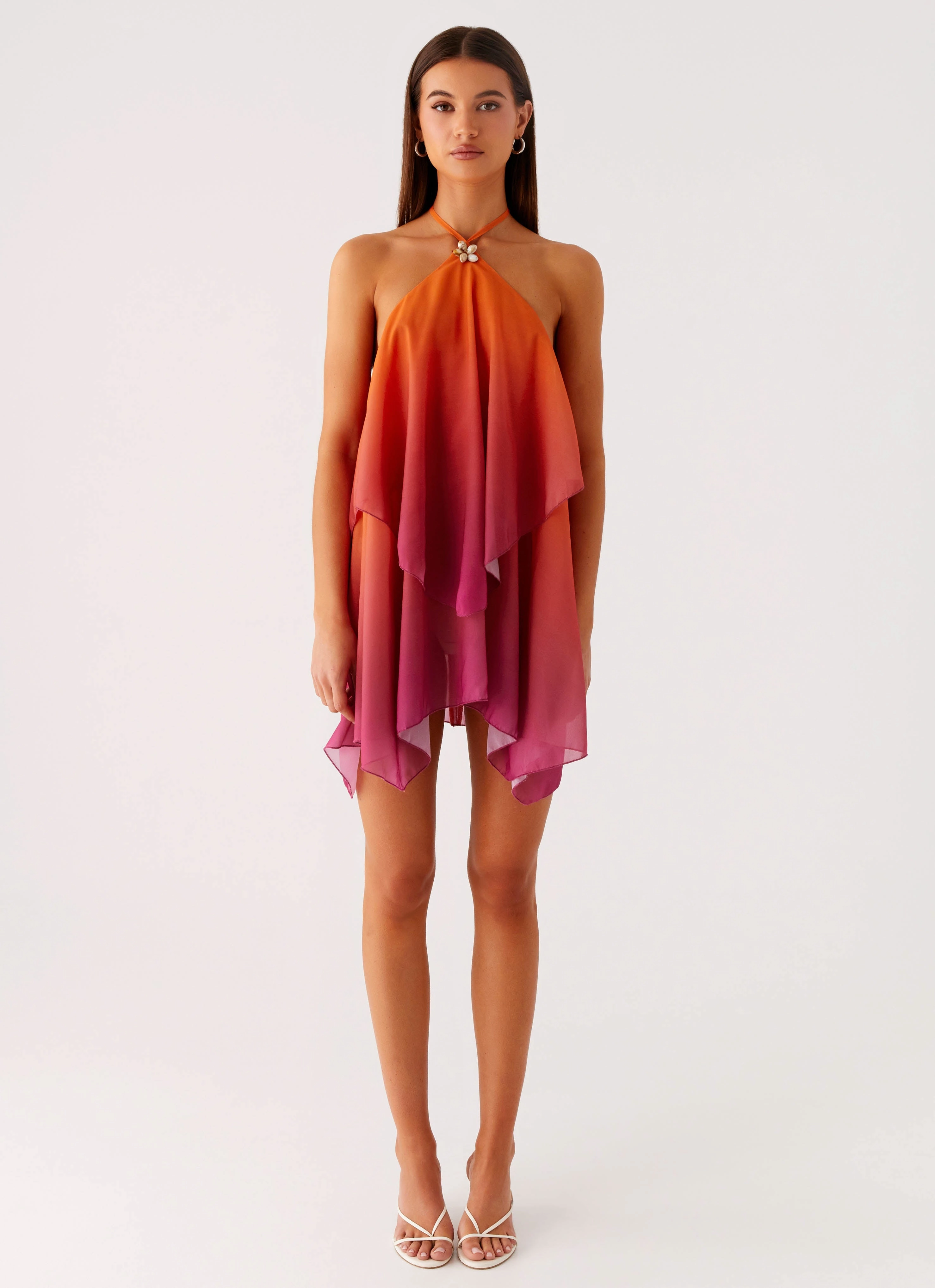 Twin Flame Mini Dress - Orange Gradient Lounge Ready