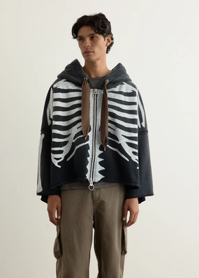 SWT Knit DEVIL Hoodie Blouson (BONE) Multi Pocket Design