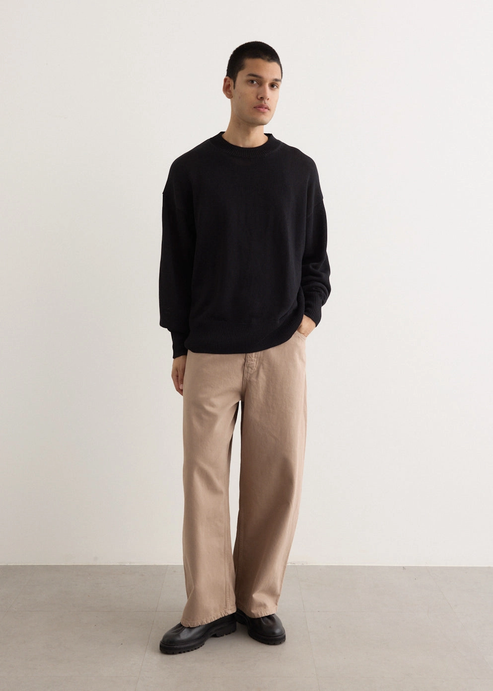 Kami Paper Knitted Crew Neck Outdoor Casual Look