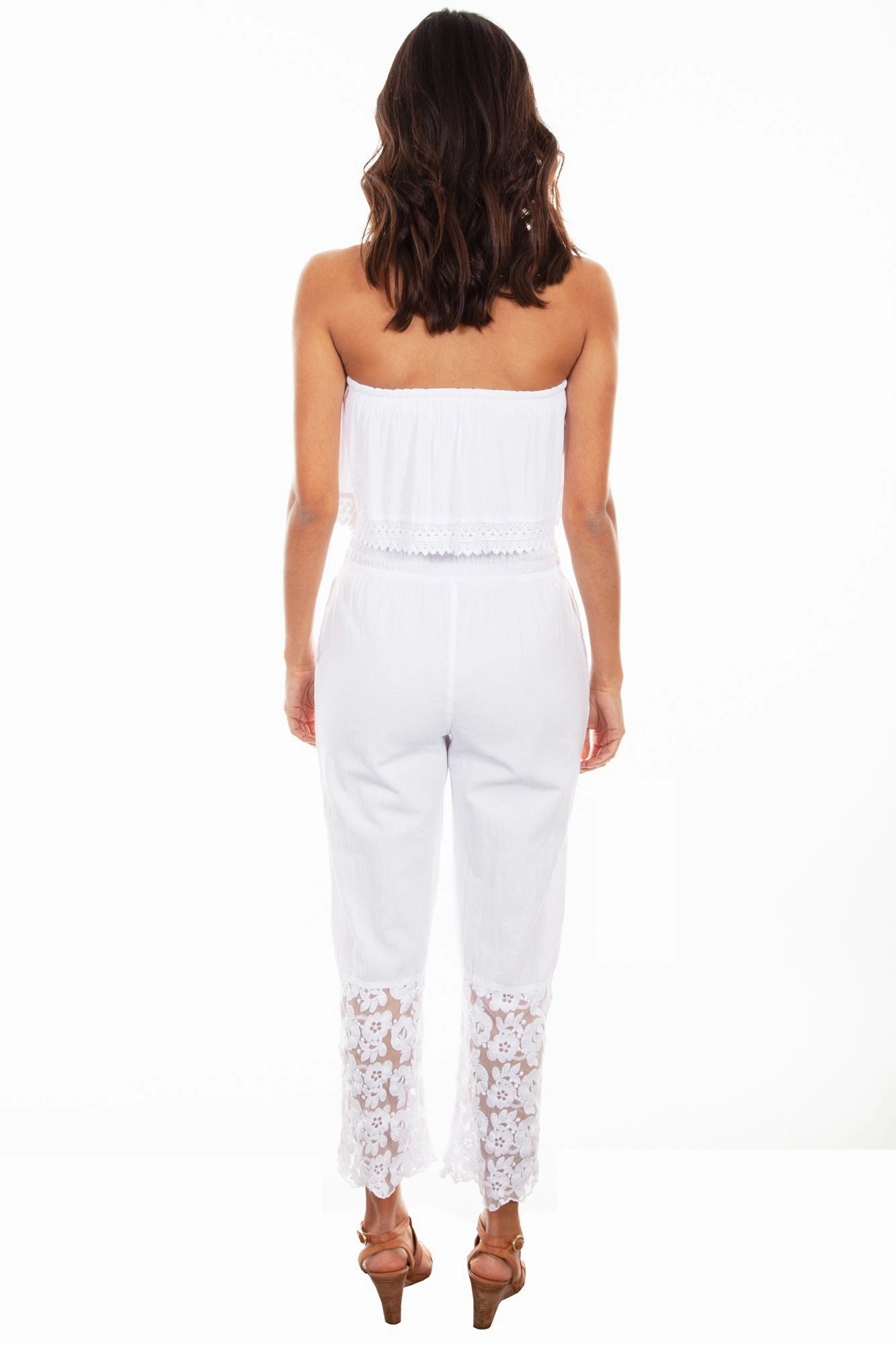 Artist Vibe Premium Scully Womens White 100% Cotton Tube Top Romper