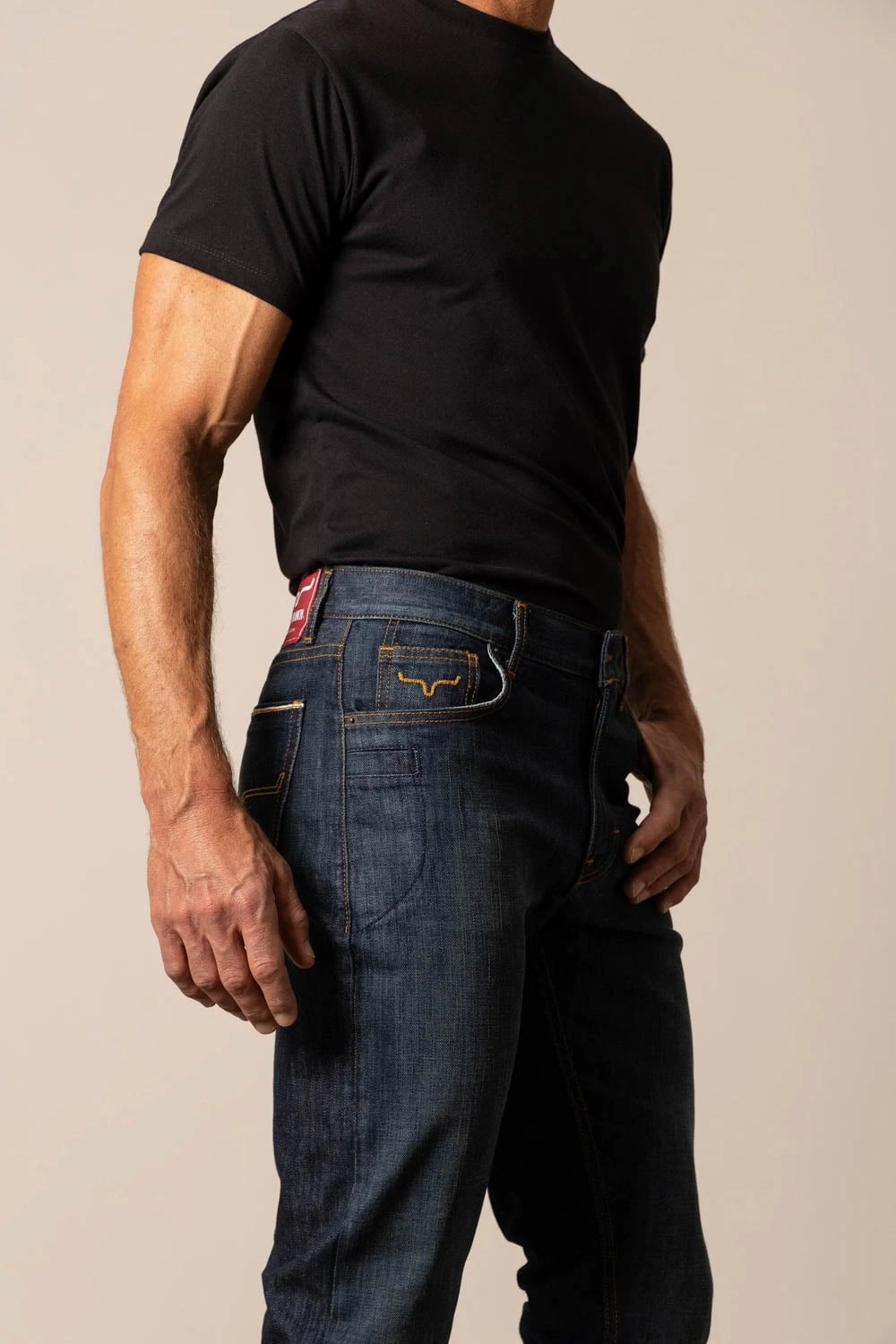 Kimes Ranch Mens Roger Blue Cotton Blend Jeans Weekend Style Casual Parent Style Mid Rise