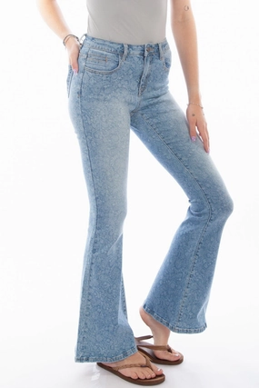 Outdoor Adventure Earthy Multi Season Piece Scully Womens Blue 100% Cotton Paisley Jeans