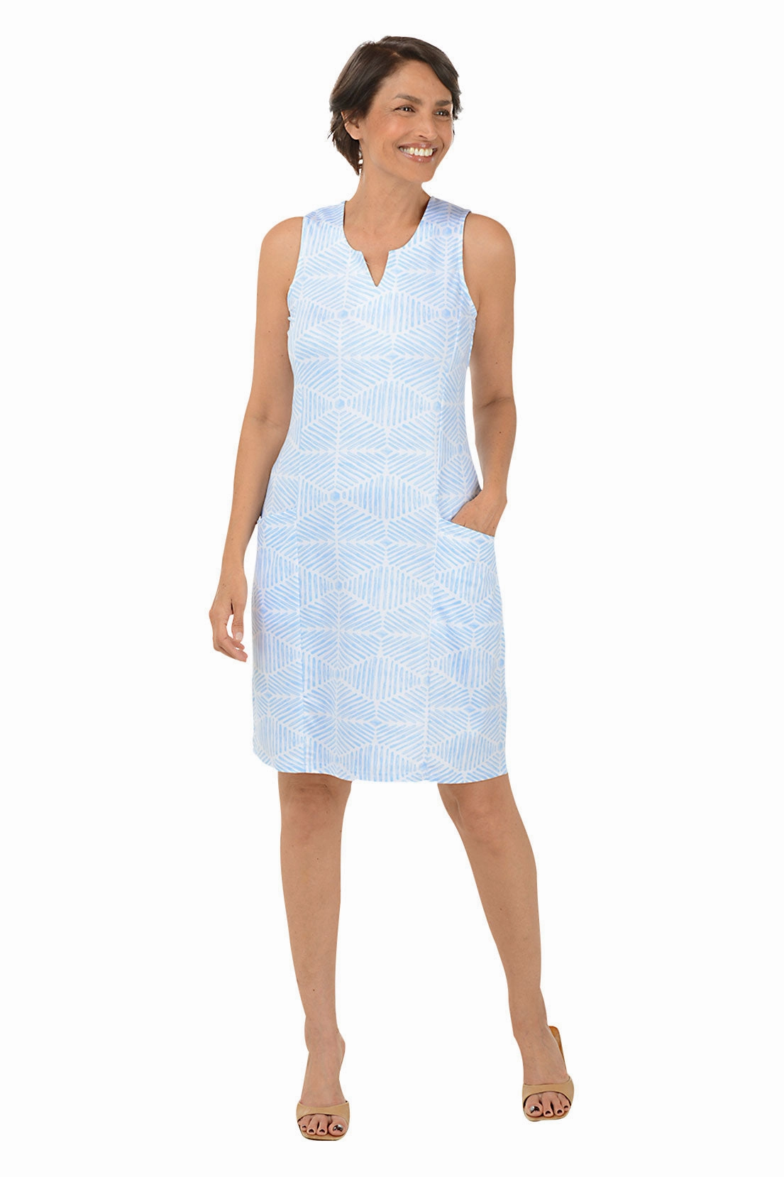 Urban Spirit Soundwaves Double Pocket Sleeveless Dress