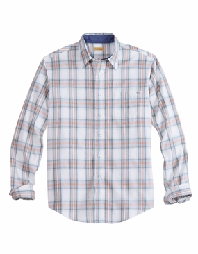 Tin Haul Mens Tupelo Plaid Grey/Red 100% Cotton L/S Shirt Non Irritating Seams All Day Comfort Tech