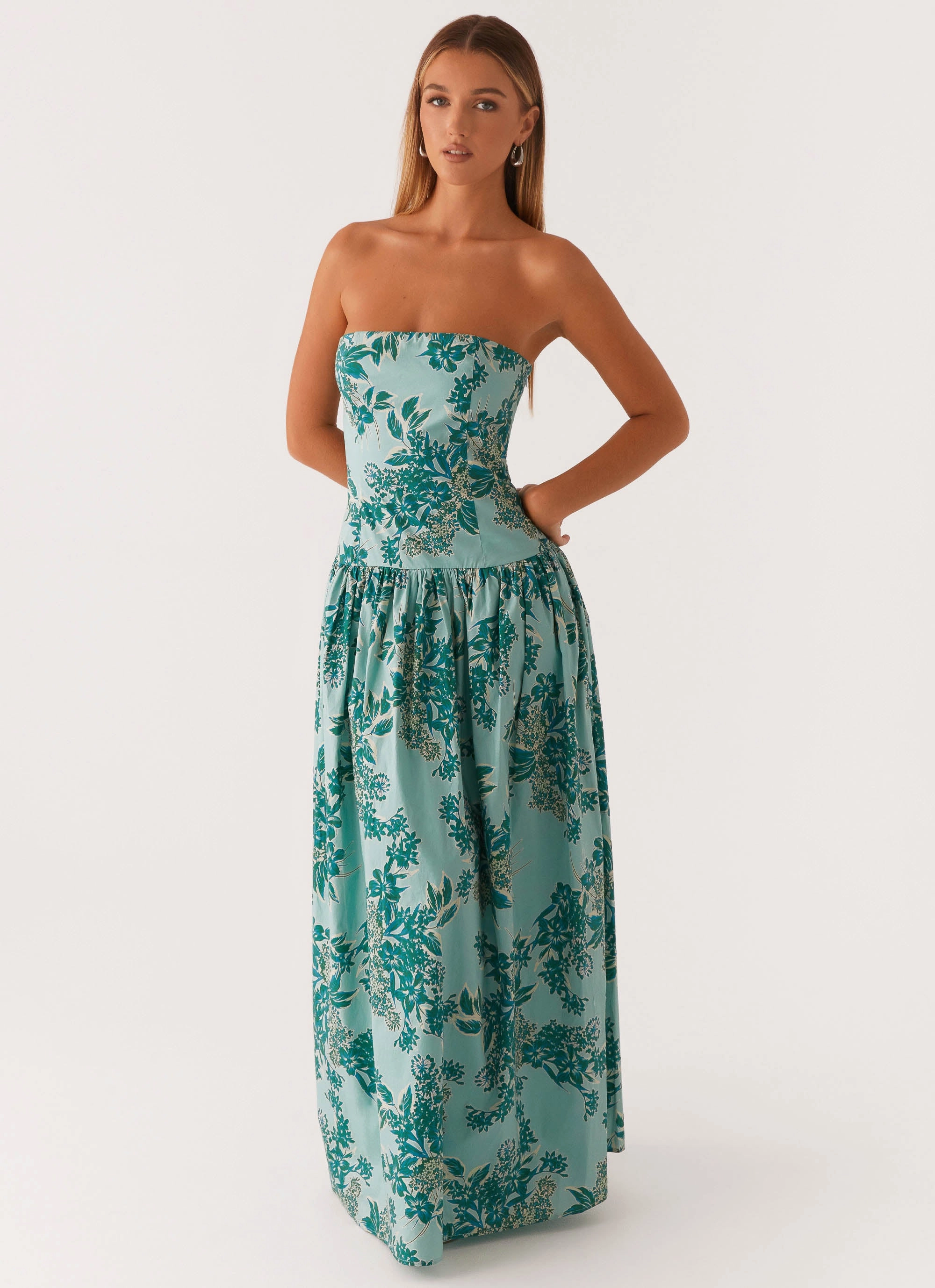 Ankle-length Andorra Maxi Dress - Cloud Nine Floral