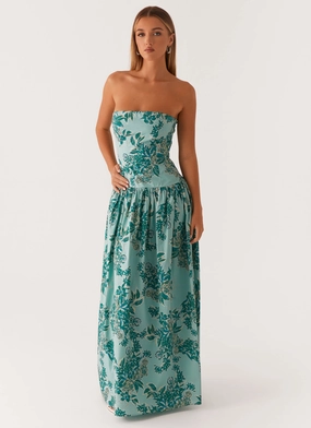Andorra Maxi Dress - Cloud Nine Floral Polished Mood