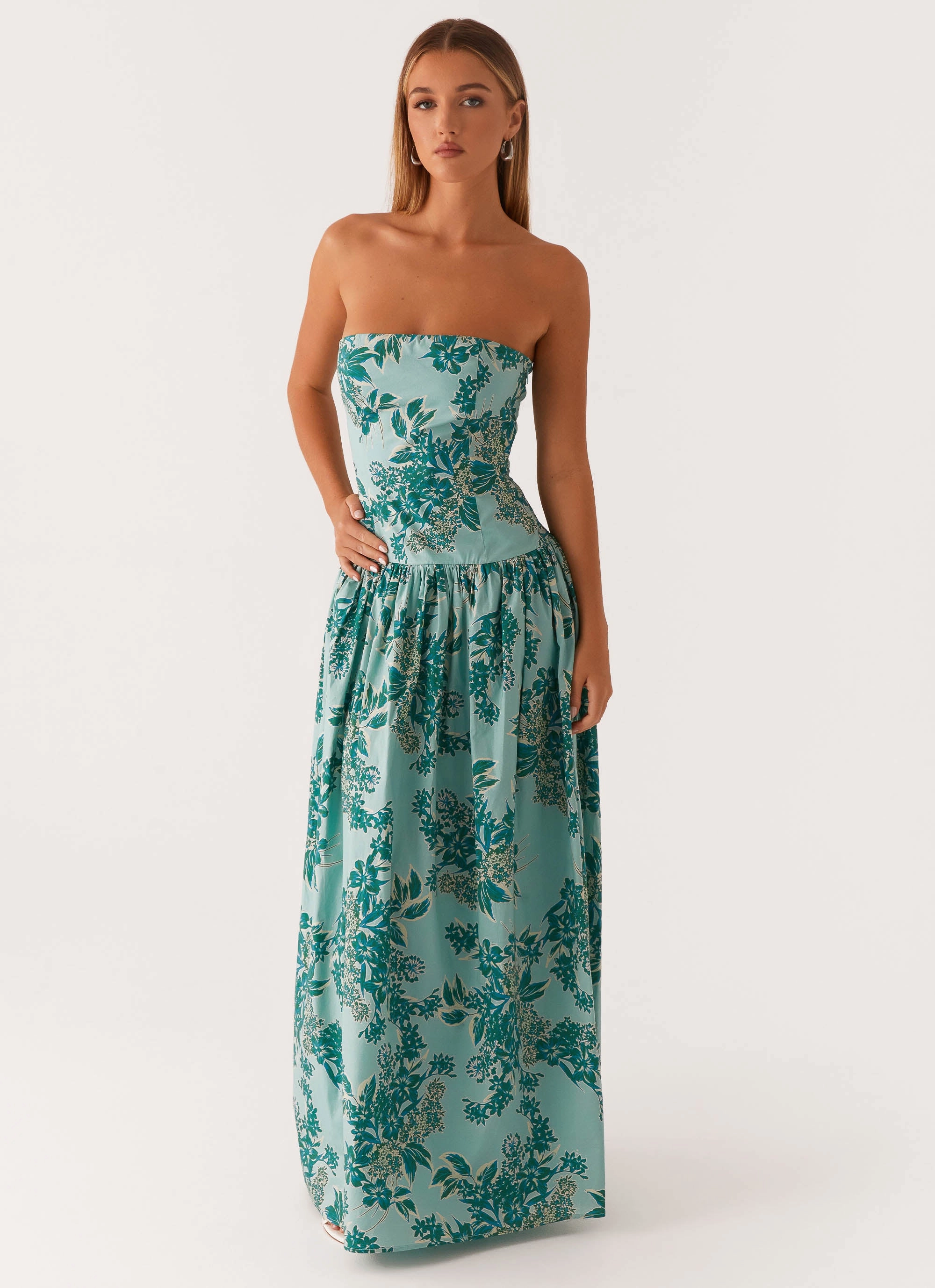 Andorra Maxi Dress - Cloud Nine Floral Polished Mood