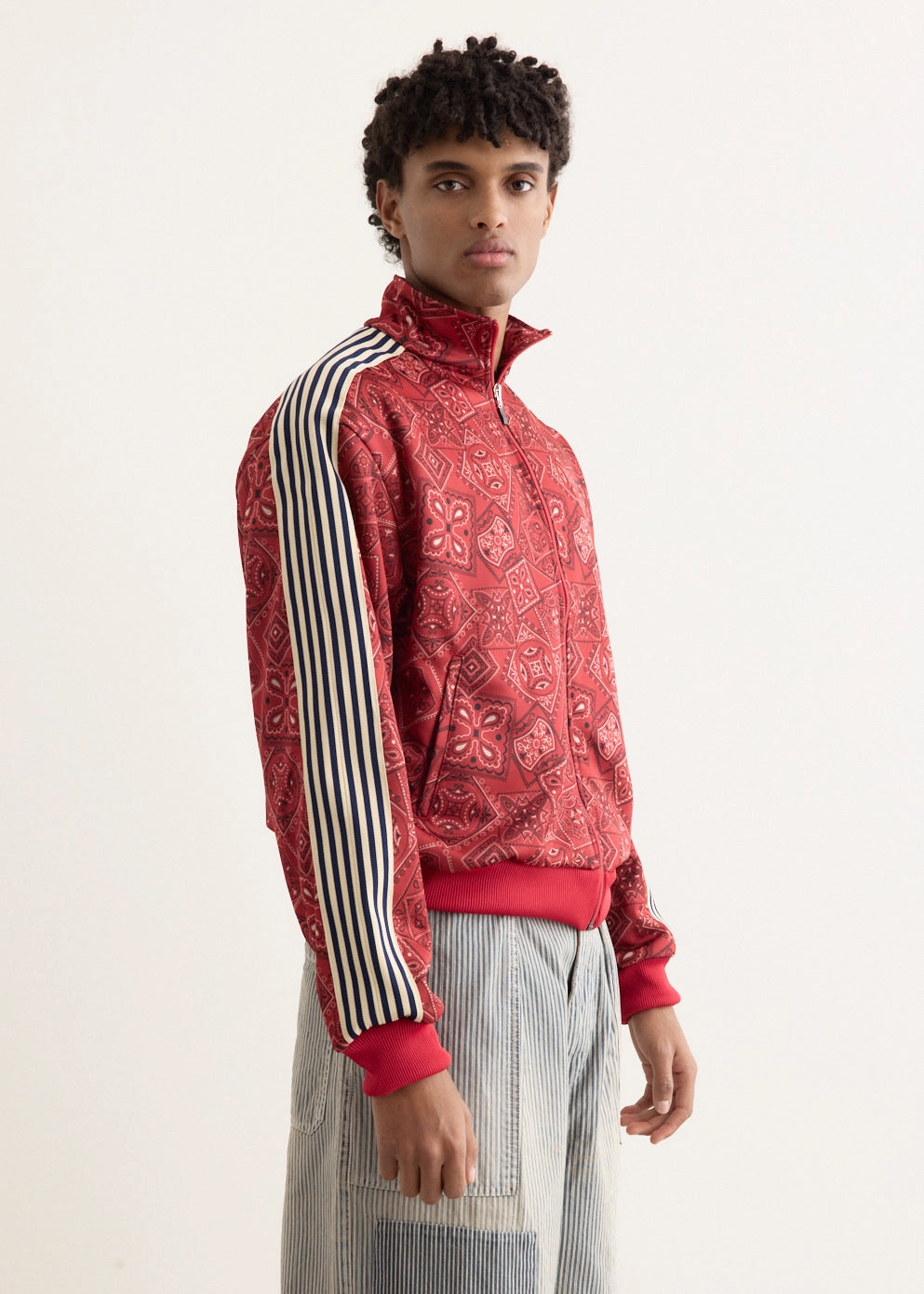 Comfort Stretch Fabric Smooth Jersey COOKIE Bandanna Track Jacket