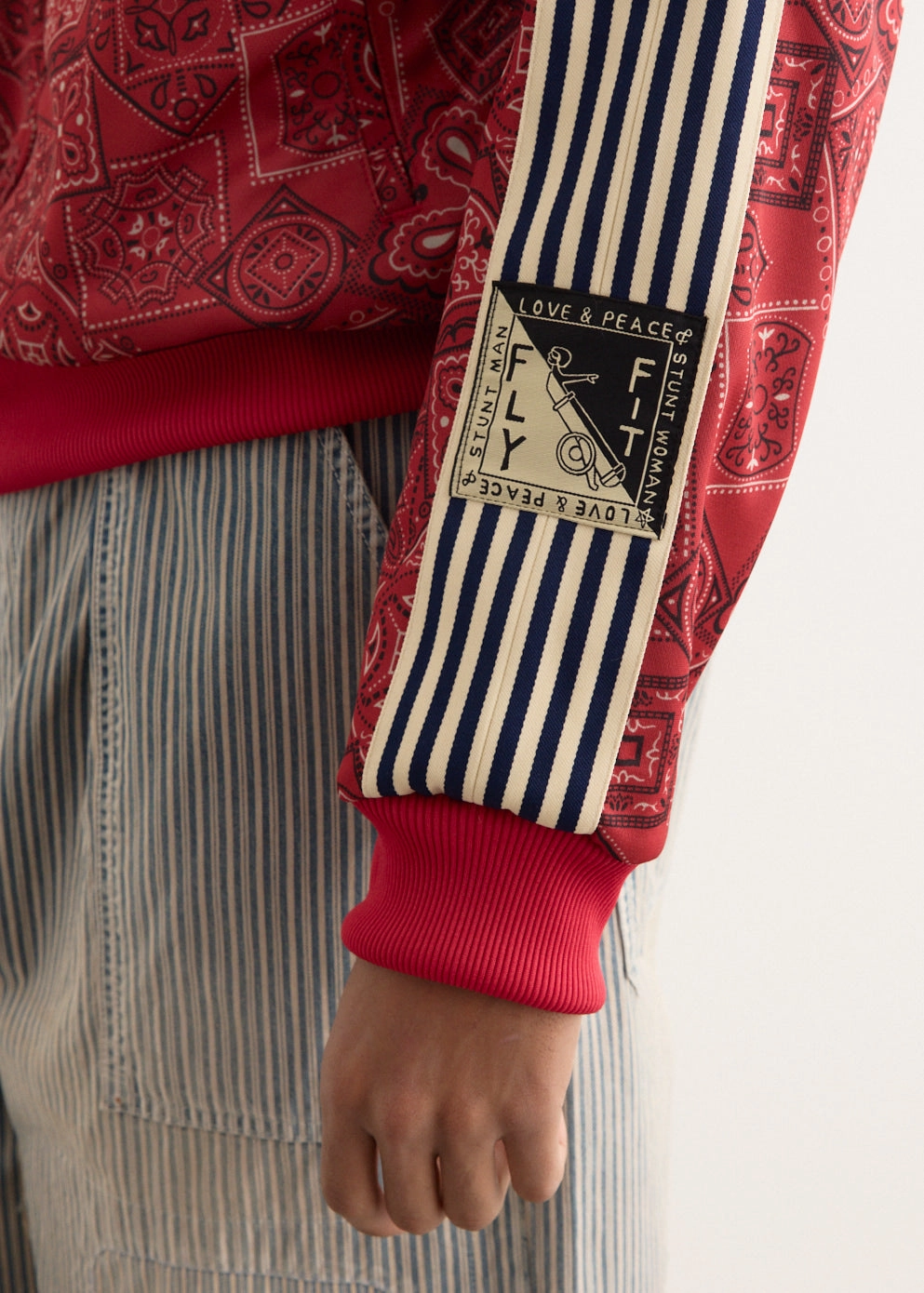 Light Travel Piece Contoured Back Panel Smooth Jersey COOKIE Bandanna Track Jacket