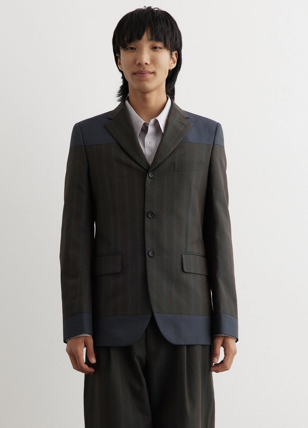 Stripe Blocked Jacket Breathable City Style