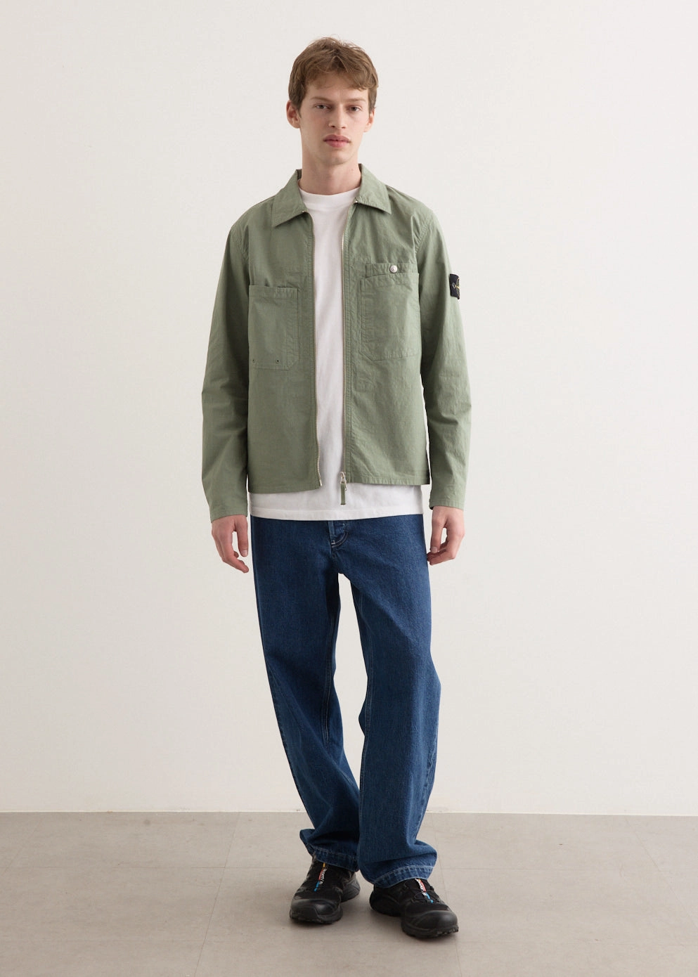 Double Buttons Workday Ready Organic Cotton Ripstop Overshirt