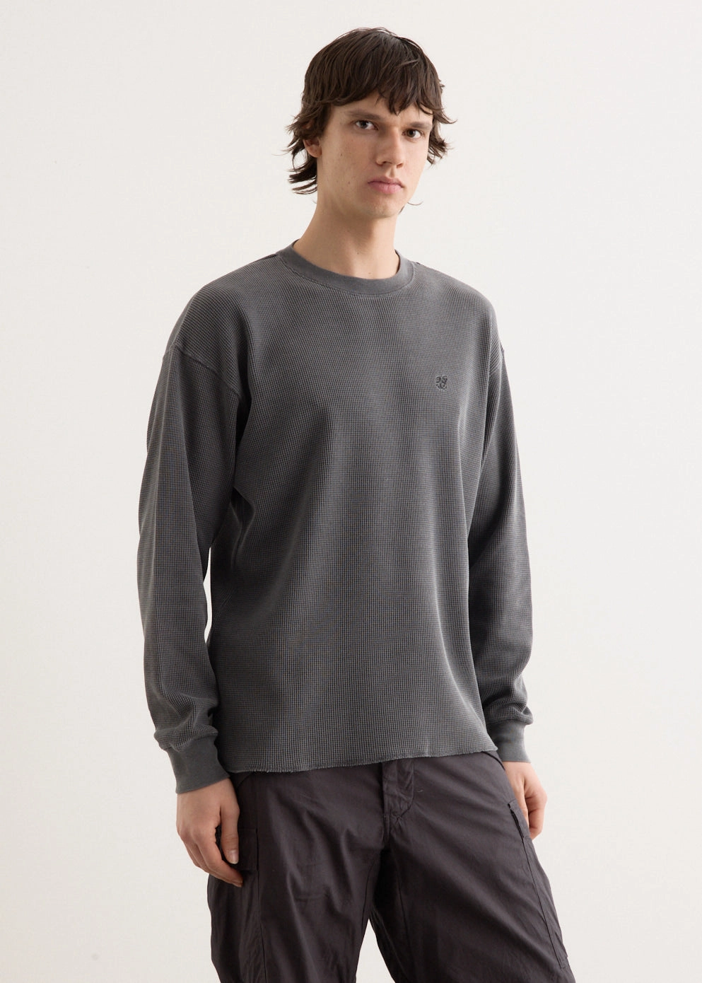 Seasonless Style Effortless Look SNYC Pigment Dyed Waffle Top