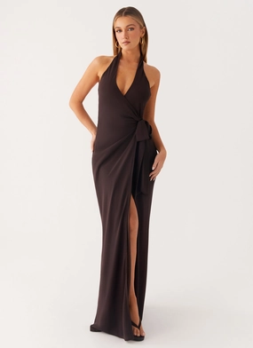 Cool Elegance Balanced Light So Chic Maxi Dress - Cool Chocolate