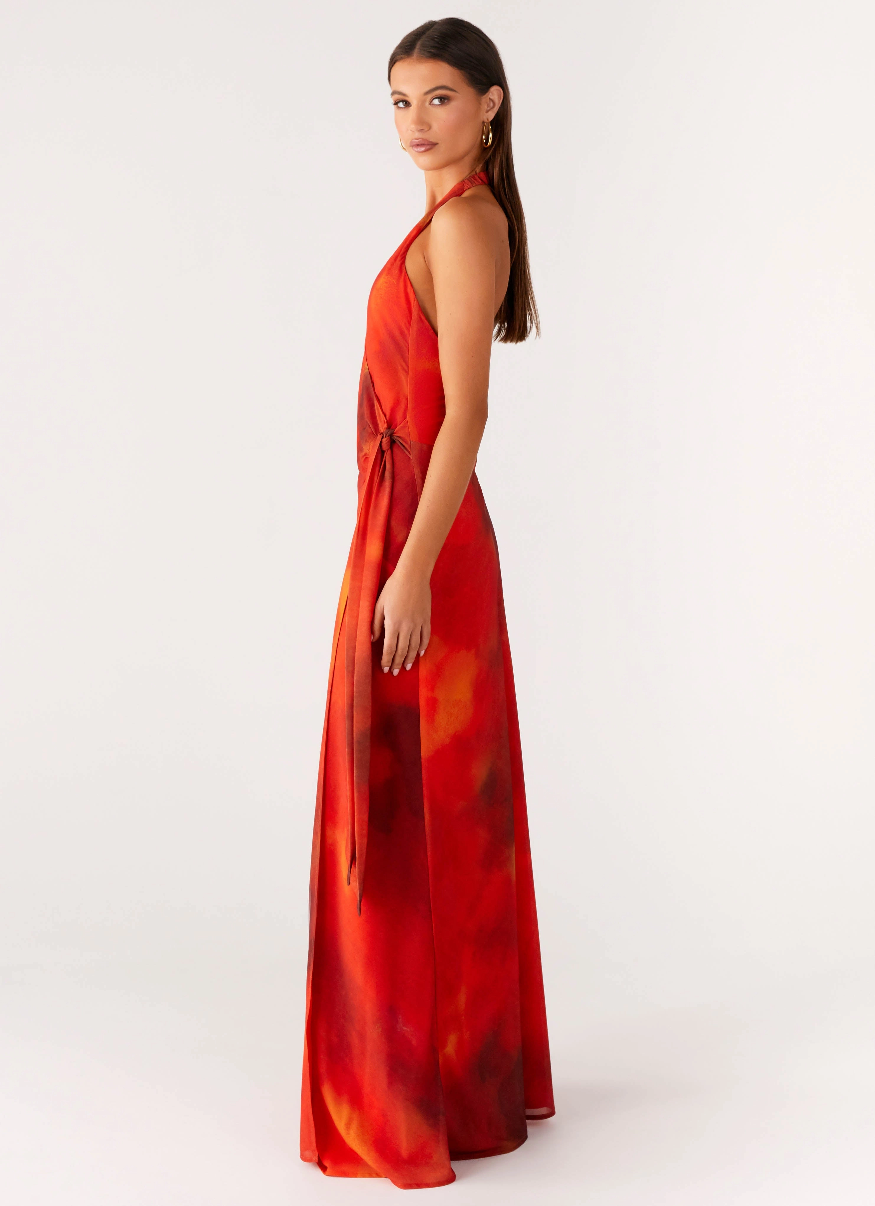 So Chic Maxi Dress - Scarlet Blur Inner lining Simple Flow