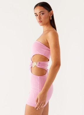 Elastic-Cuff So Iconic Mini Dress - Pink