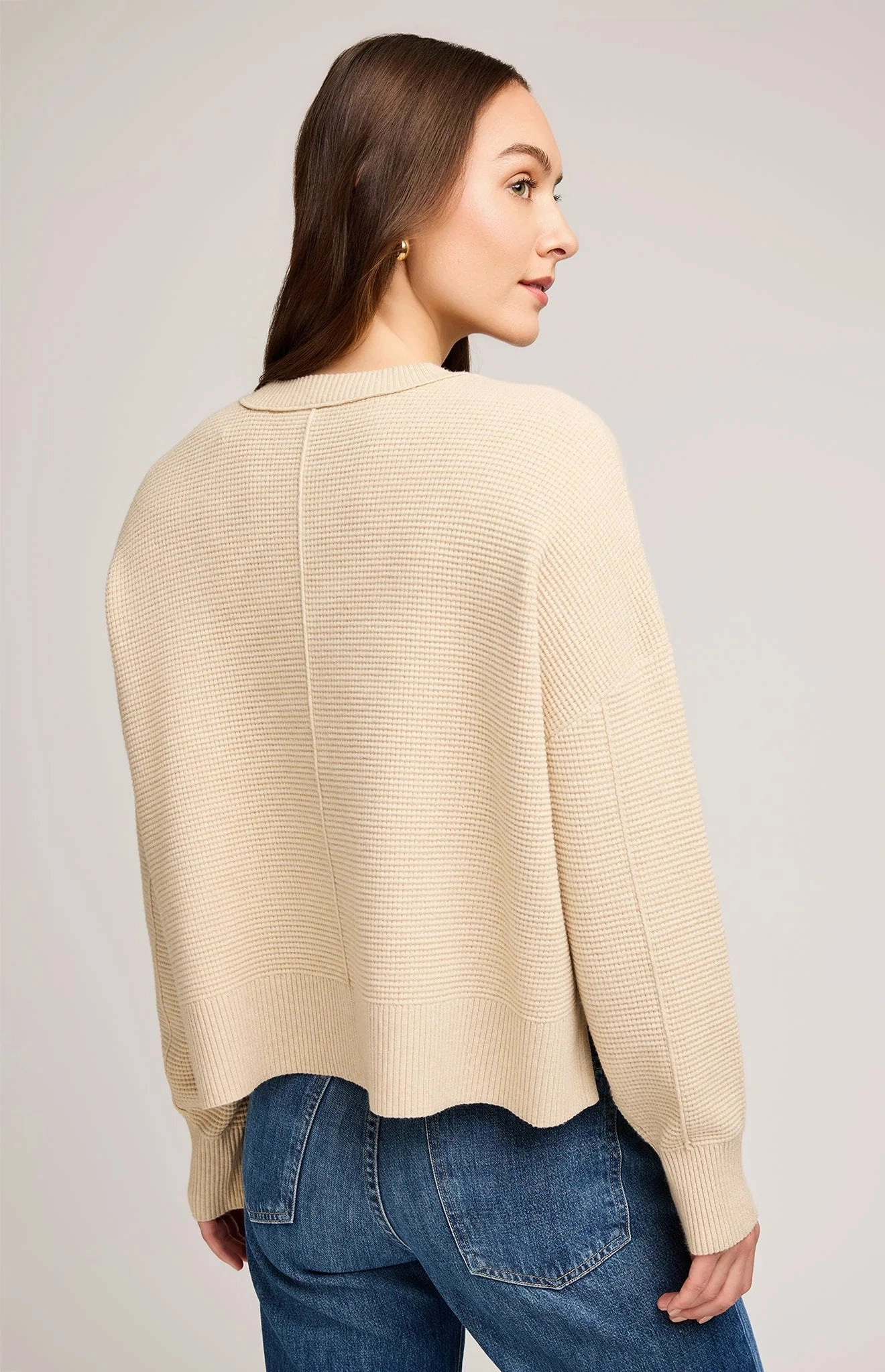 Sleek Knit Knit Style Axel Crewneck Sweater - Heather Sandstone