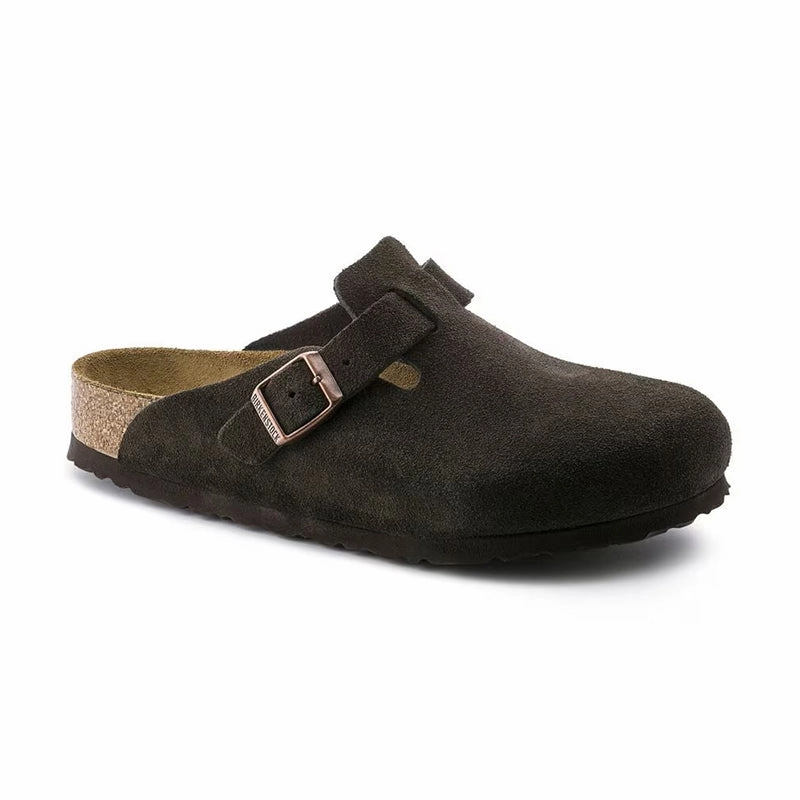 Lightweight Shoes Slip Style Men's Boston Soft Footbed Mocha Suede