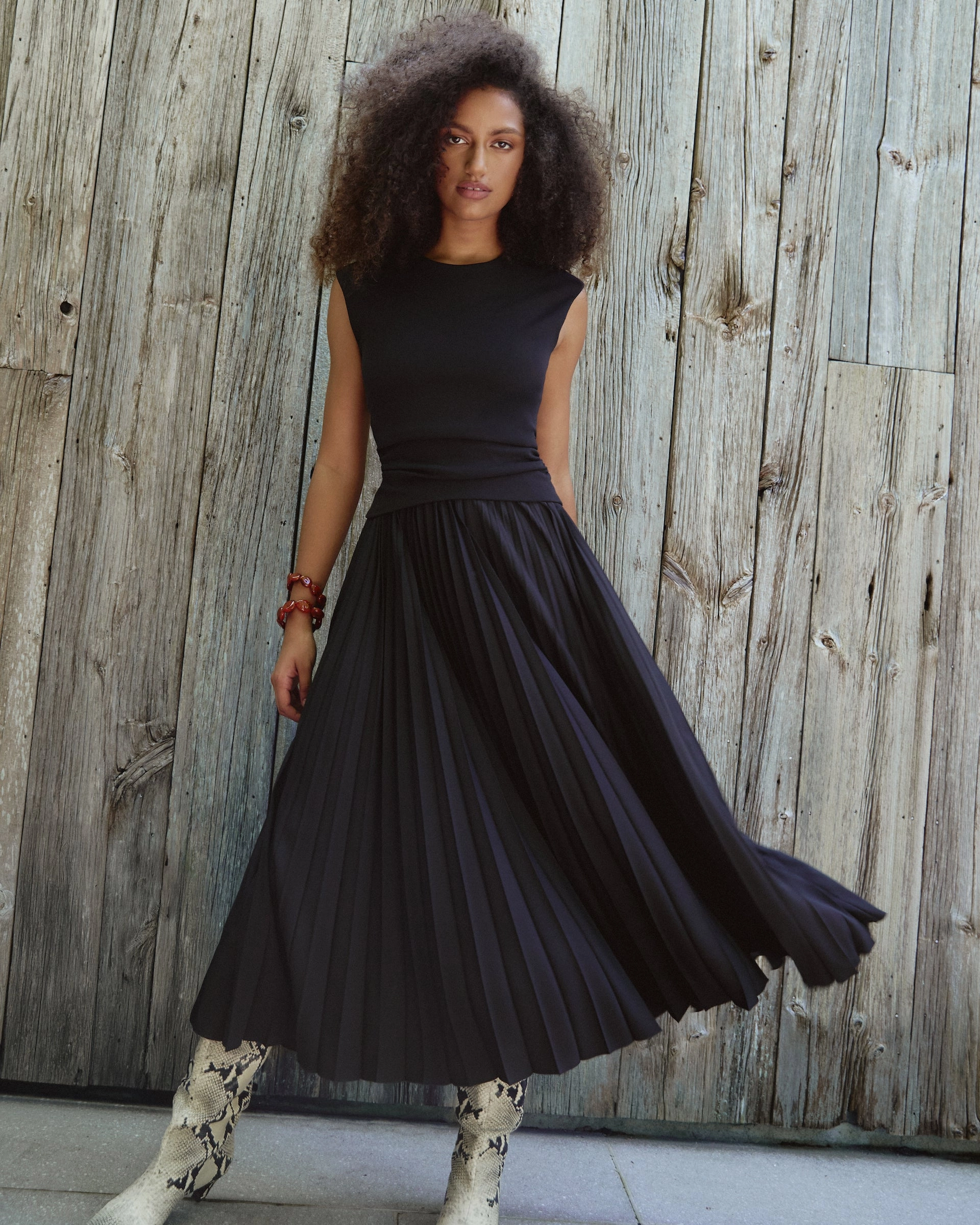 Carly Dress Natural Tones