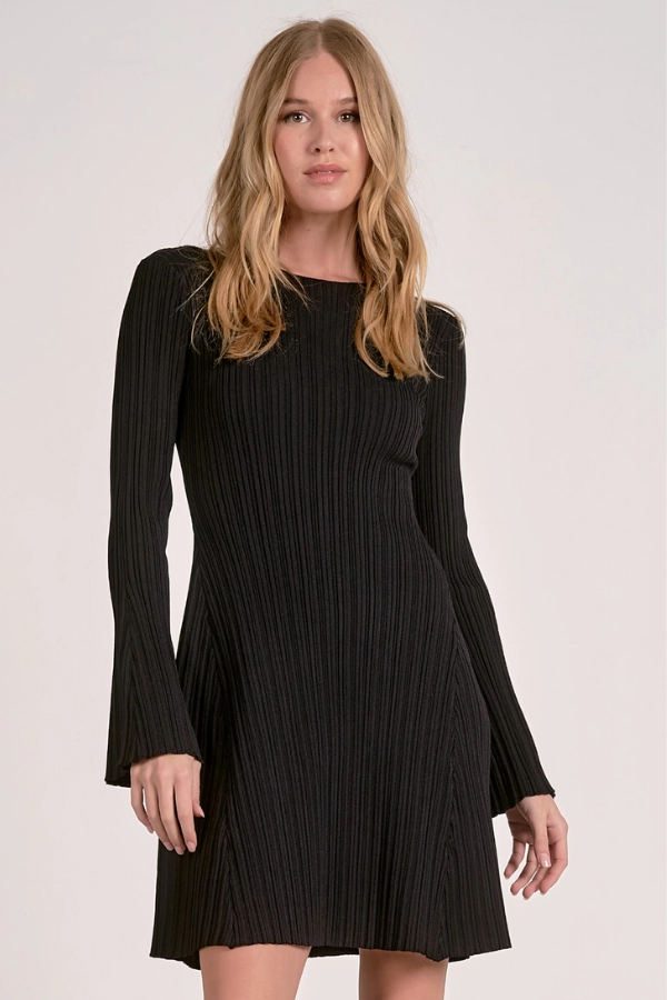Effortless Comfort Mini Ribbed Sweater Dress