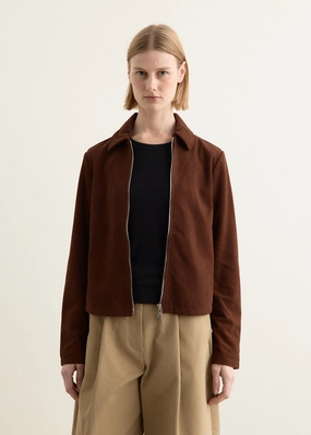 Suede Andie Jacket Layered Neckline Fashion Use